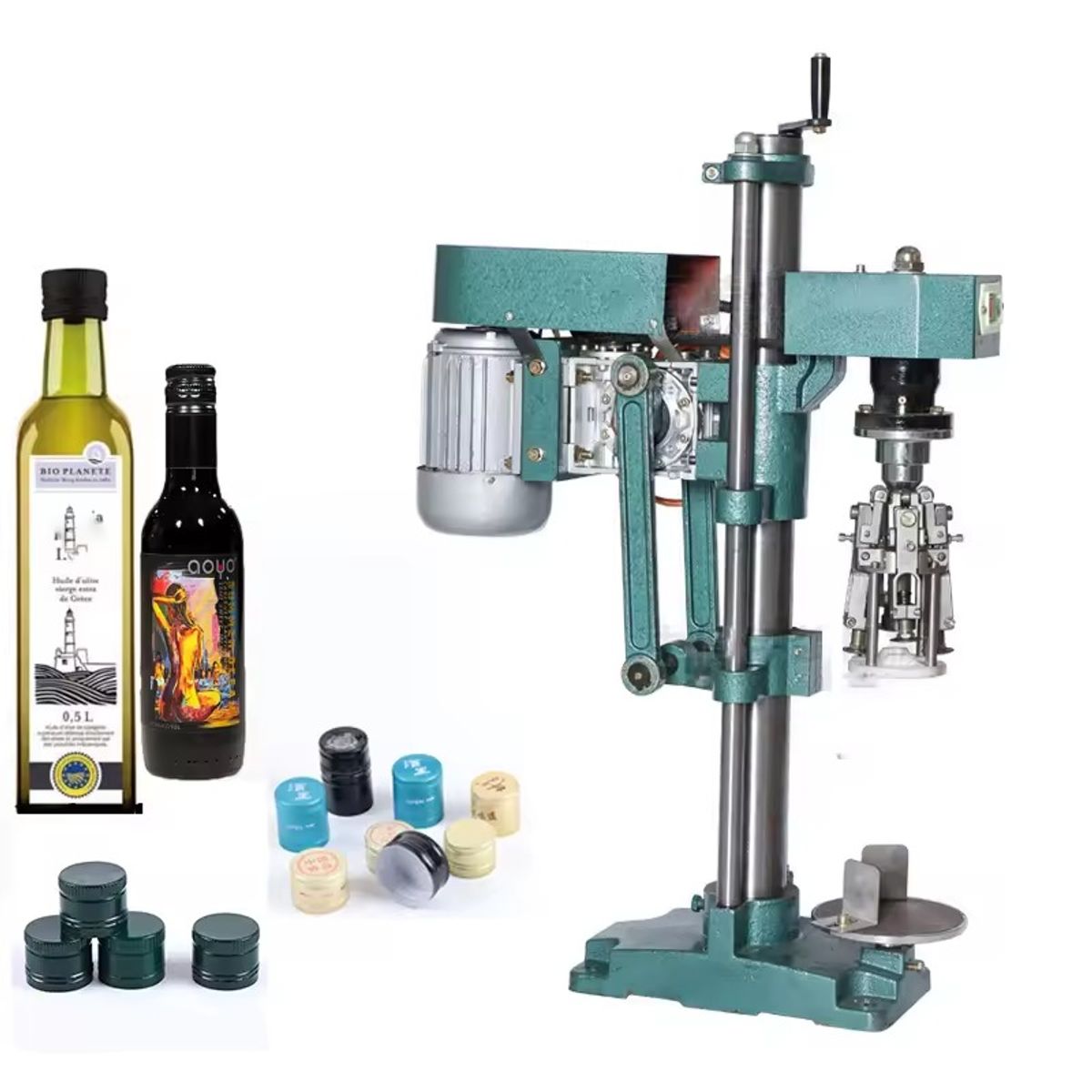 GENERICO - Maquina Tapadora Enchapadora Botellas de Vidrio Tapa pilfer