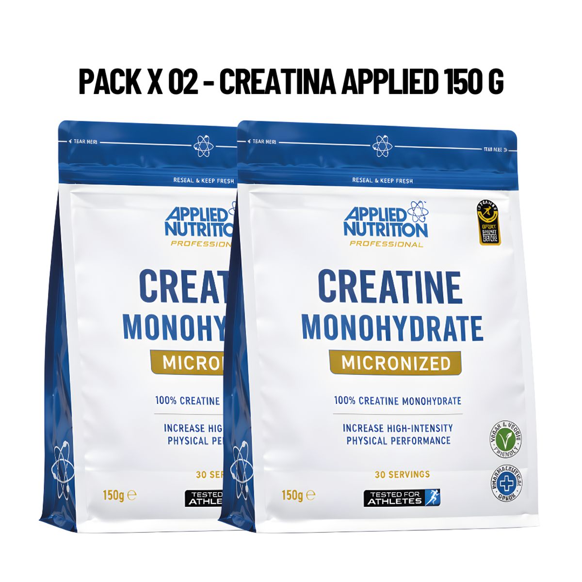 Applied Nutrition - PACK X 02 - Creatina Applied Nutrition 150 G - Creatina Monohidratada y Micronizada