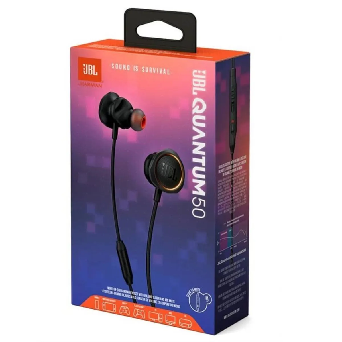 JBL - Auriculares  Jbl Quantum 50 Color Negro