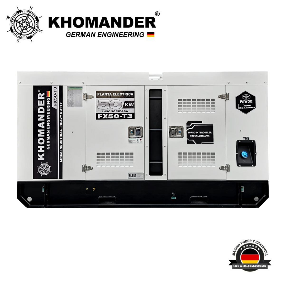 KHOMANDER - GRUPO ELECTROGENO 50 KW TRIFASICO MOTOR FAWDE- KHOMANDER