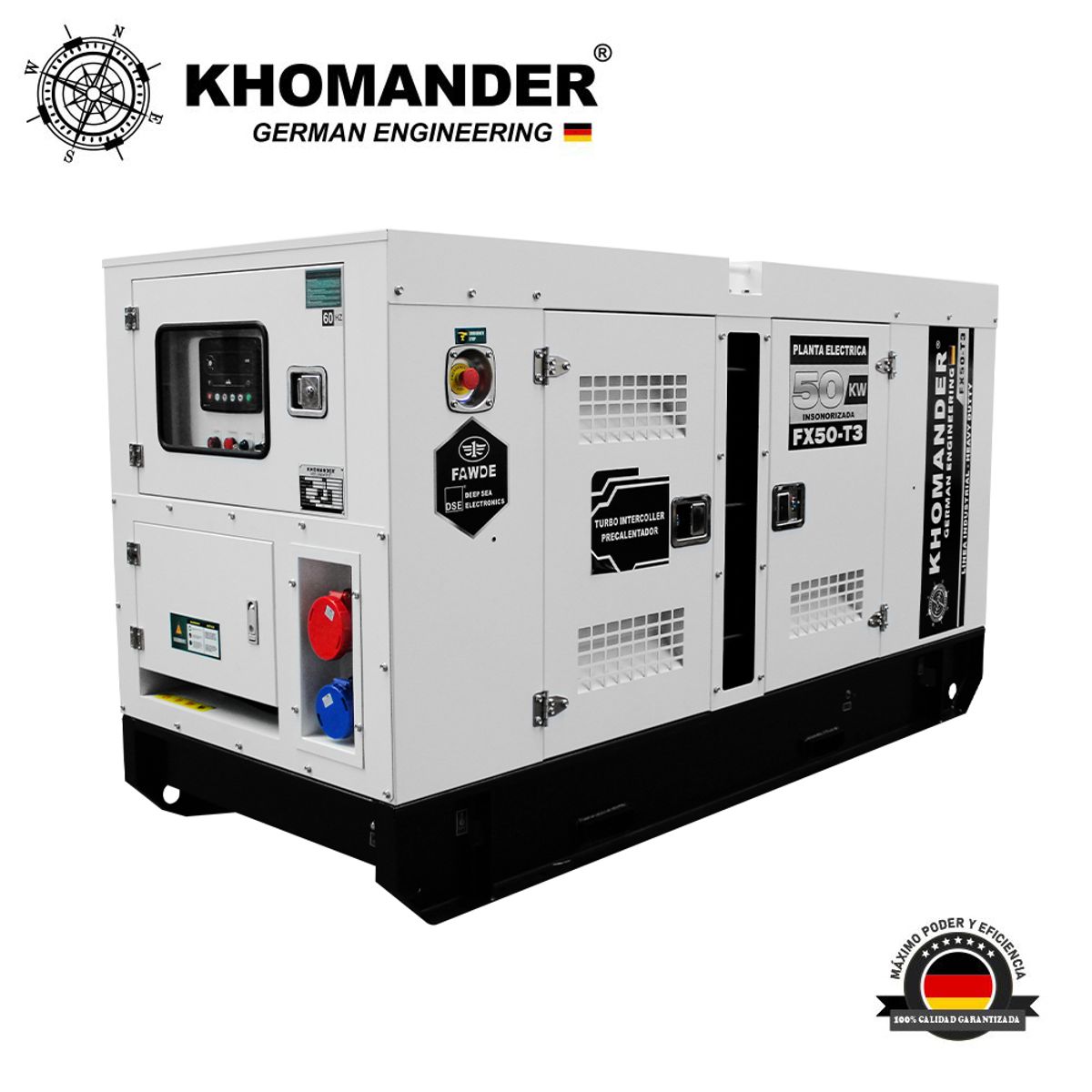 KHOMANDER - GRUPO ELECTROGENO 50 KW TRIFASICO MOTOR FAWDE- KHOMANDER