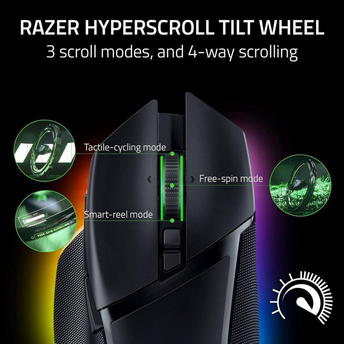 RAZER - MOUSE GAMING INALÁMBRICO BASILISK V3 PRO NEGRO RAZER