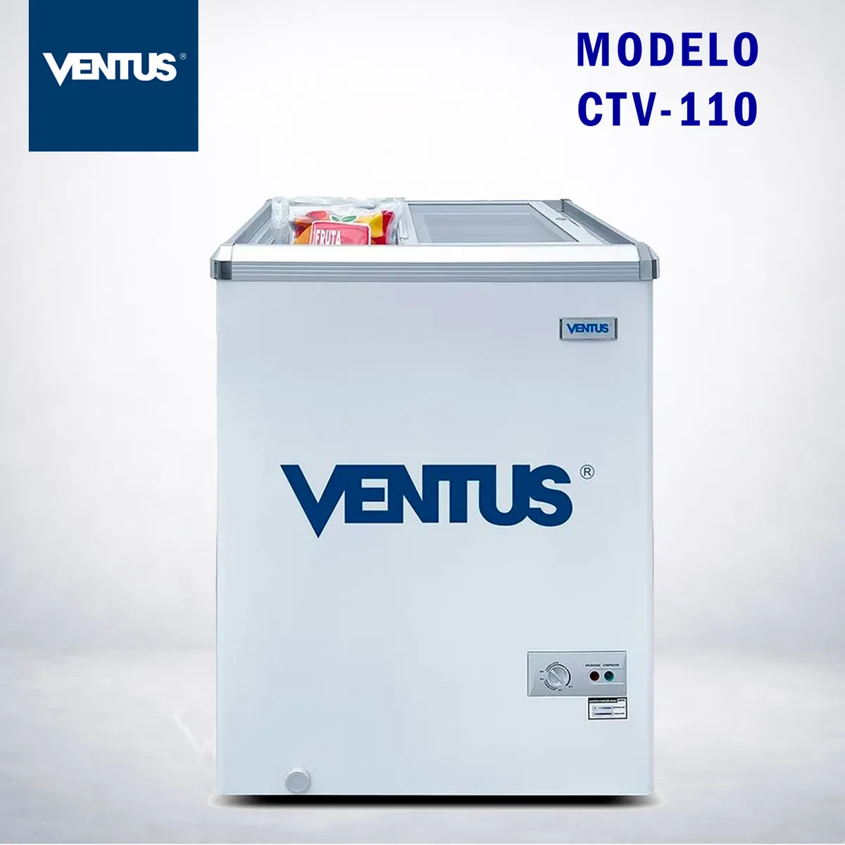 VENTUS - Congeladora Ventus Tapa Vidrio - CTV-110