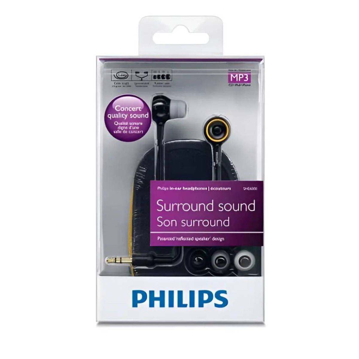PHILIPS - audifono Philips She-6000 color negro