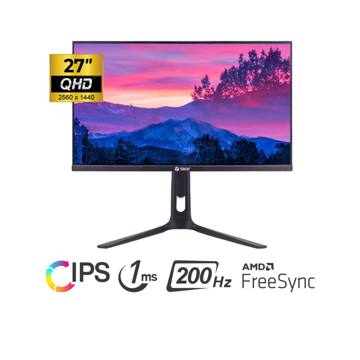 TEROS - MONITOR GAMING TEROS TE-2754G 27" QHD IPS 2560 x 1440 200Hz 1ms, HDMI DP