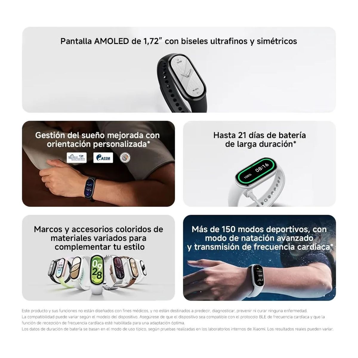 XIAOMI - Pulsera Xiaomi Smart Band 10 Black Amoled