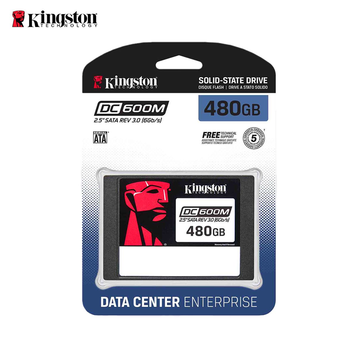 KINGSTON - Disco SSD Kingston DC600M 480GB, SATA Rev. 3.0 (6Gb/seg), 2.5"