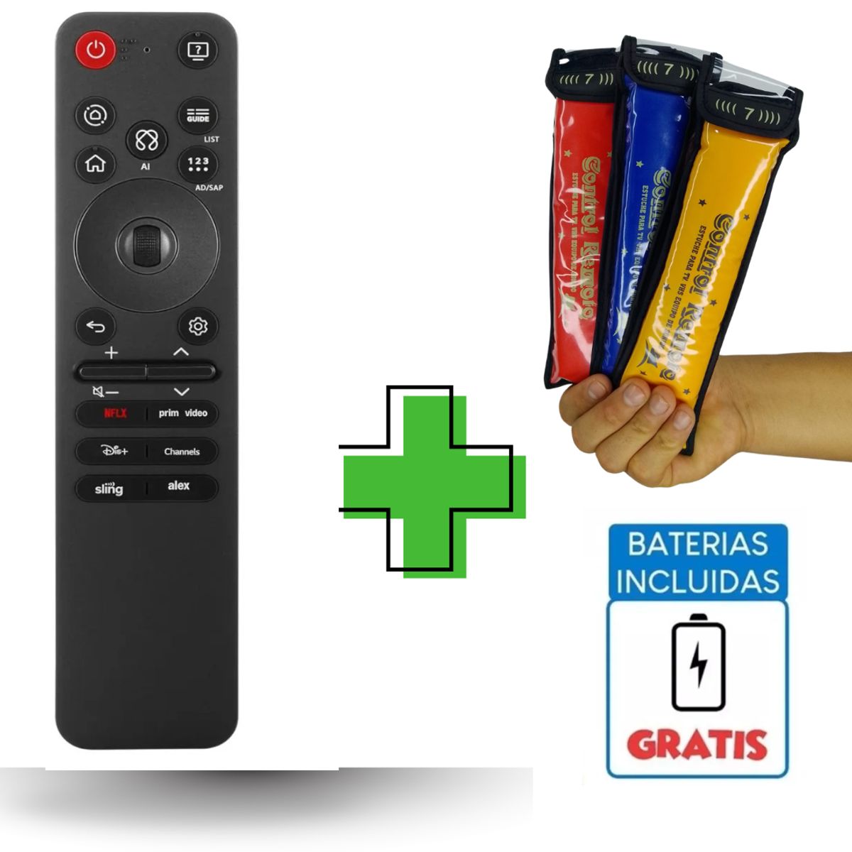 GENERICO - Control LG MR25 Magic  WebOS 2025 Con Puntero Y Voz + Funda