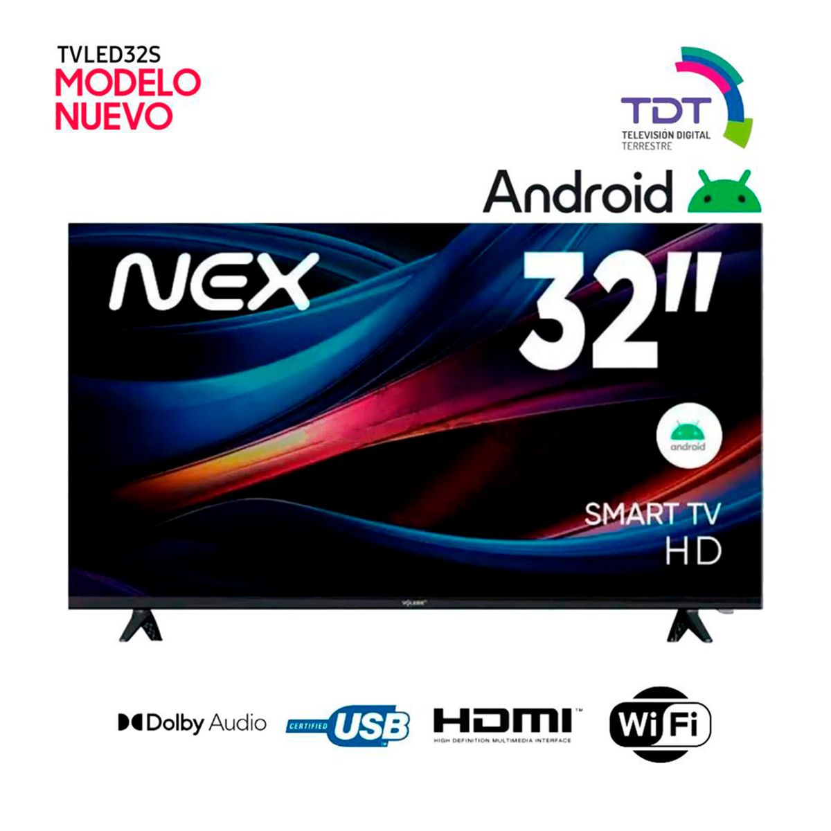 OEM - Televisor Nex 32 Pulg Smart TV LED HD Smart TV TVLED32S