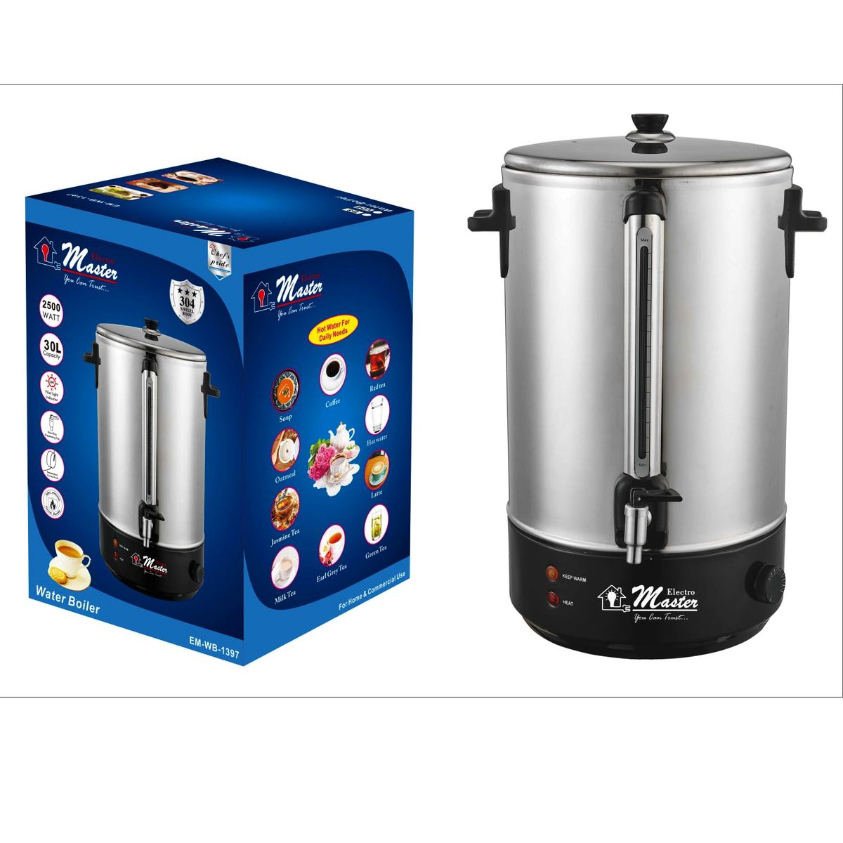 GENERICO - Termohervidor Electromaster 30 Litros EM-WB-1397