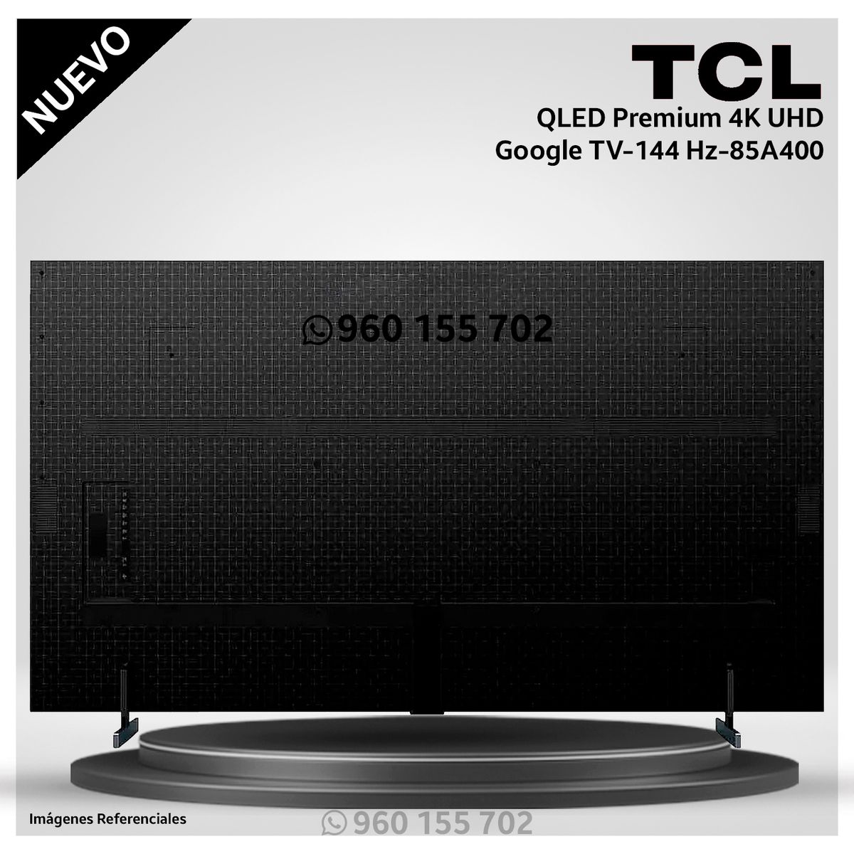 TCL - Televisor TCL 85" Qled Premium 85A400 4k Ultra HD Google TV - 144 Hz - Modelo Nuevo