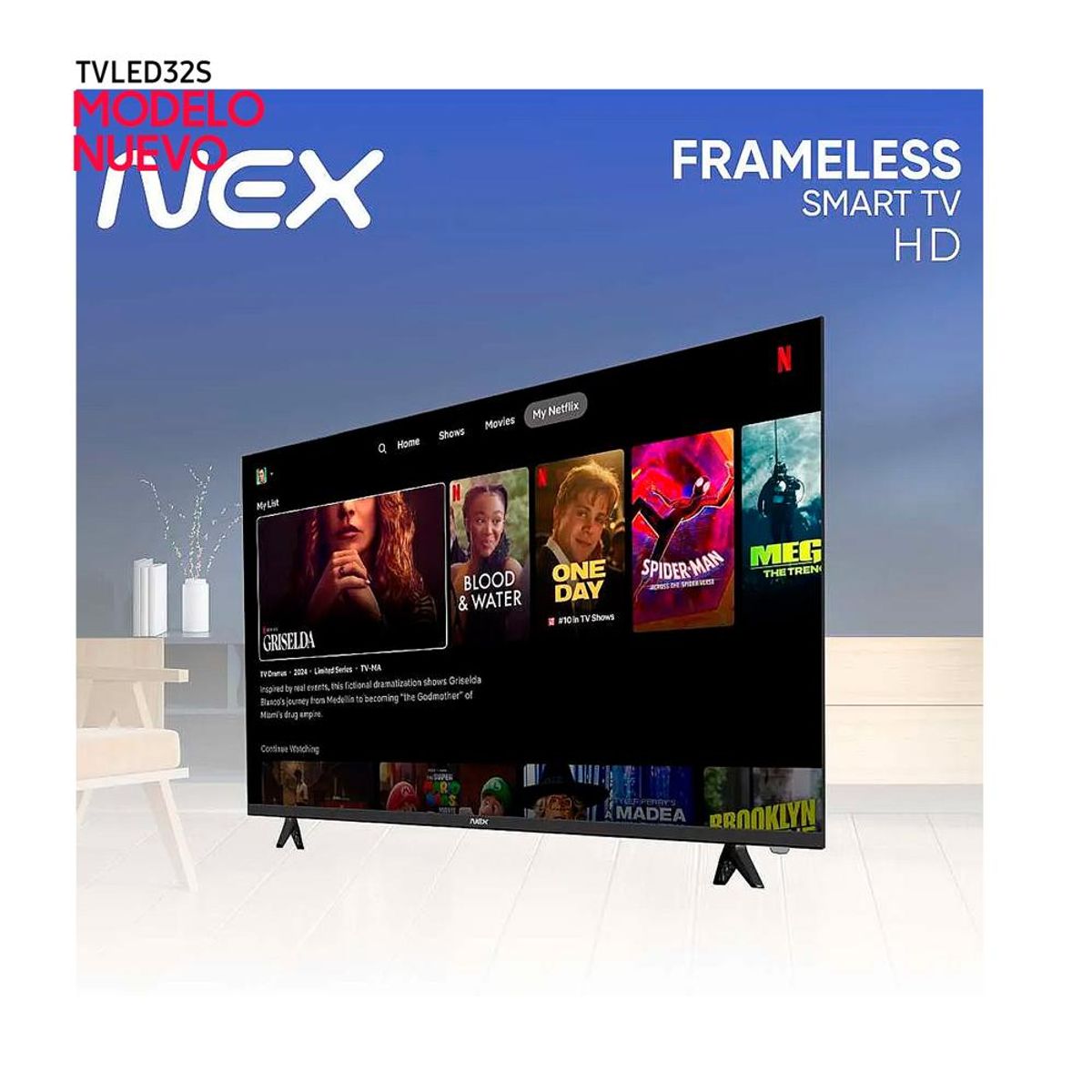 OEM - Televisor Nex 32 Pulg LED HD Smart TV TVLED32S