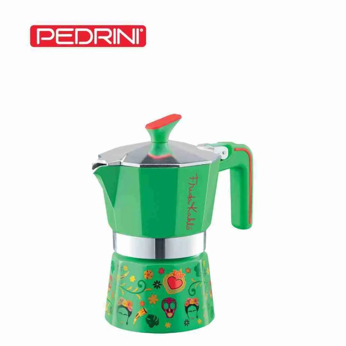 PEDRINI - Cafetera Italiana Frida Kahlo Verde 3tz - PEDRINI