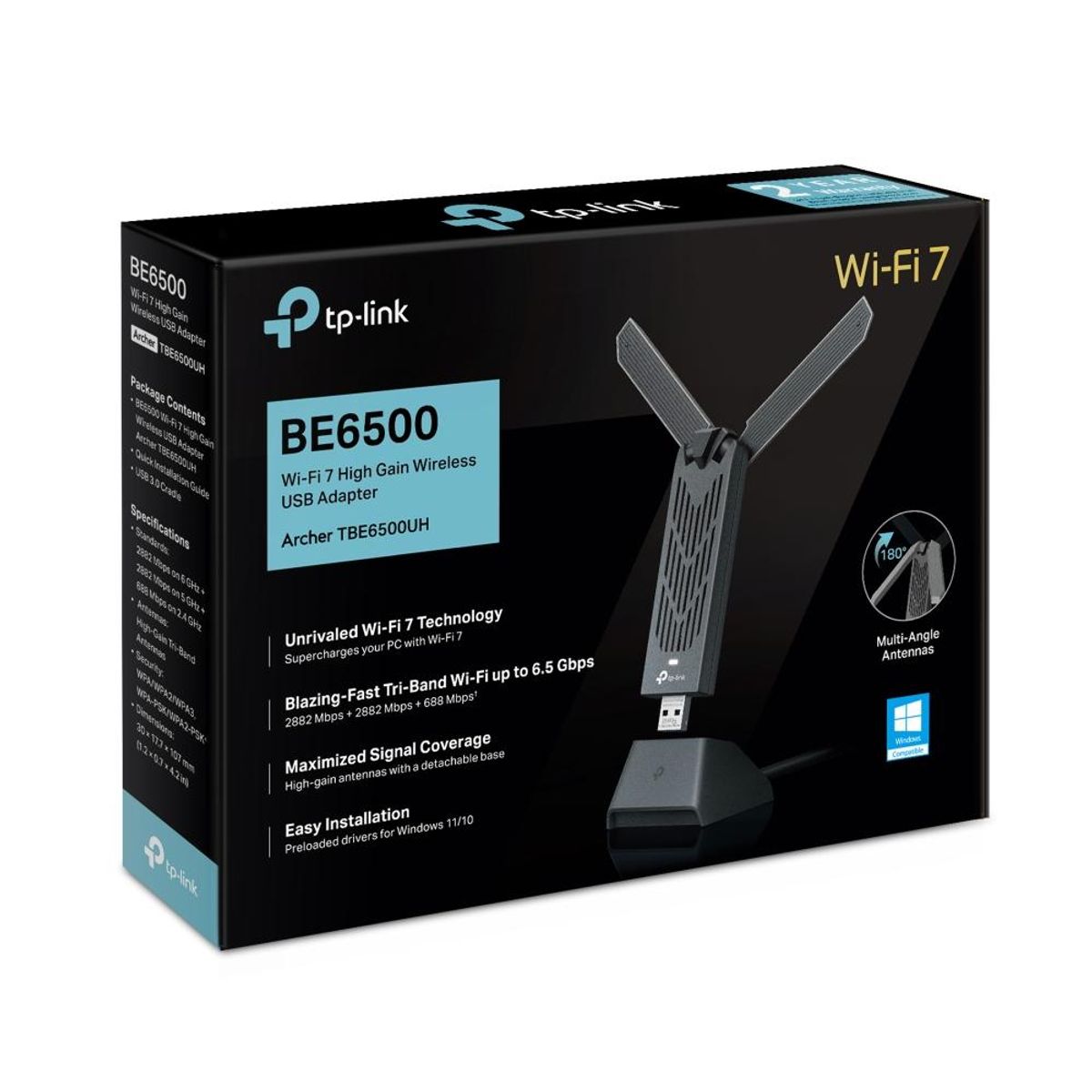 TP LINK - Adaptador USB WiFi TP-Link Archer TBE400UH BE6500