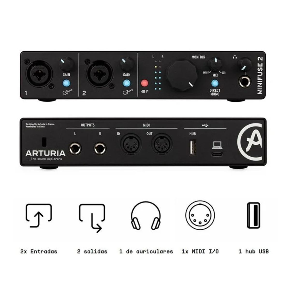ARTURIA - INTERFAZ DE AUDIO ARTURIA MINIFUSE RECORDING PACK BLACK