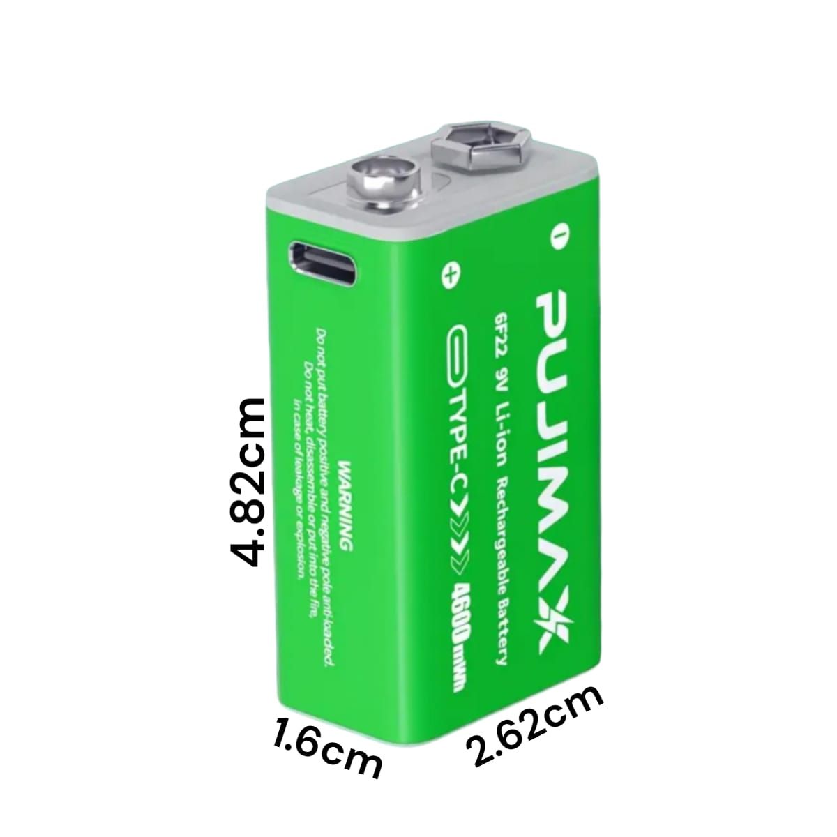 GENERICO - Batería Recargable 9v Li-ion 4600mwh Usb Tipo C