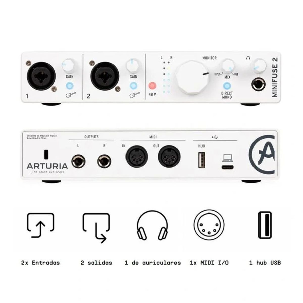 ARTURIA - INTERFAZ DE AUDIO ARTURIA MINIFUSE 2 WHITE