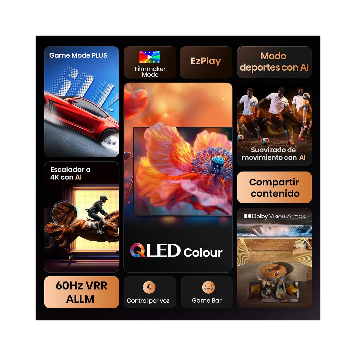 HISENSE - Televisor Hisense Smart TV 43 QLED 4K UHD 43Q6QV