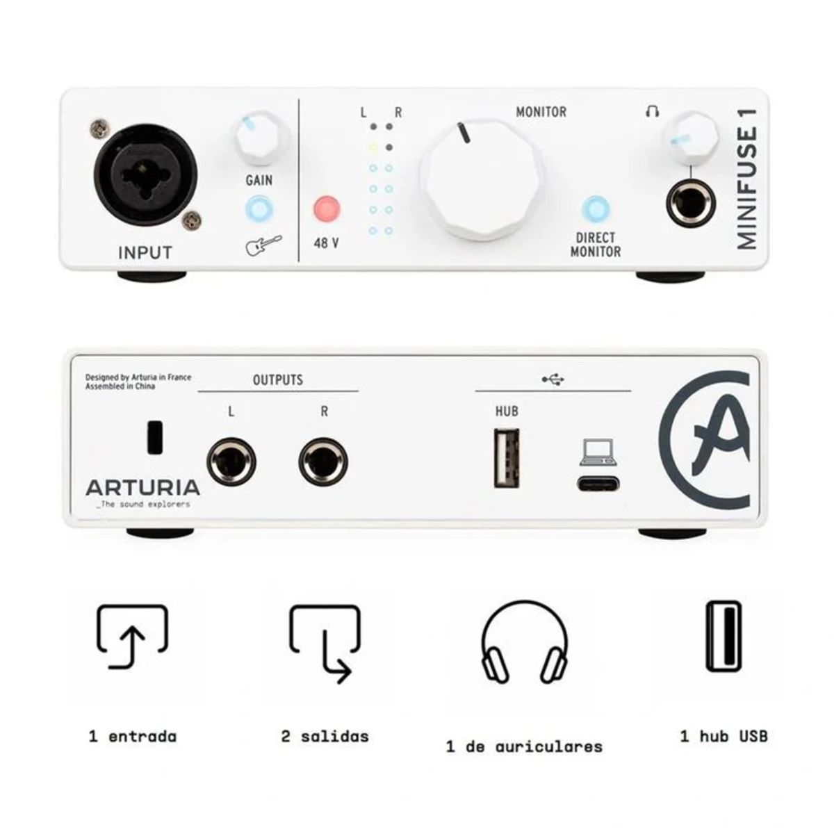 ARTURIA - INTERFAZ DE AUDIO ARTURIA MINIFUSE 1 WHITE