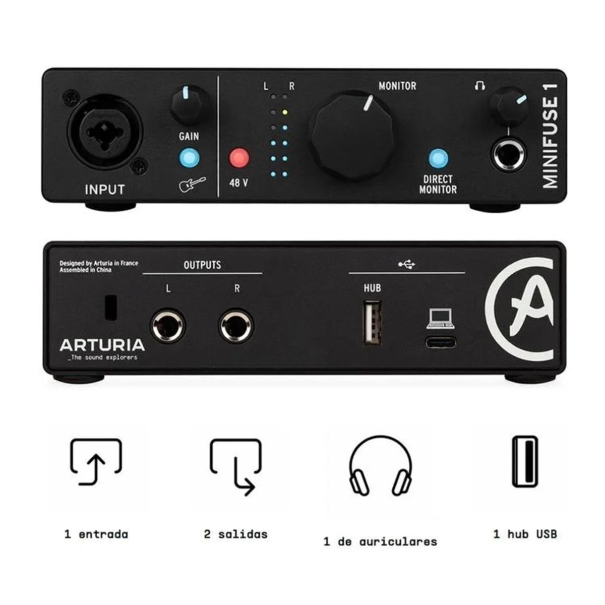 ARTURIA - INTERFAZ DE AUDIO ARTURIA MINIFUSE 1 BLACK