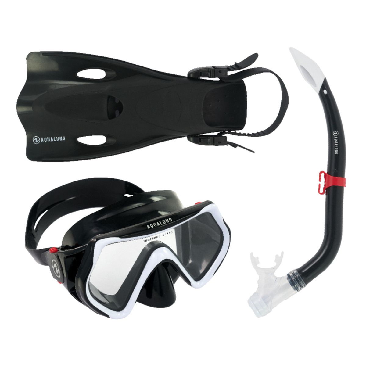 Aqualung Set Hero Jr.  Negro - Blanco S  M 25 - 31, marca AQUA LUNG SPORT - Foto Principal