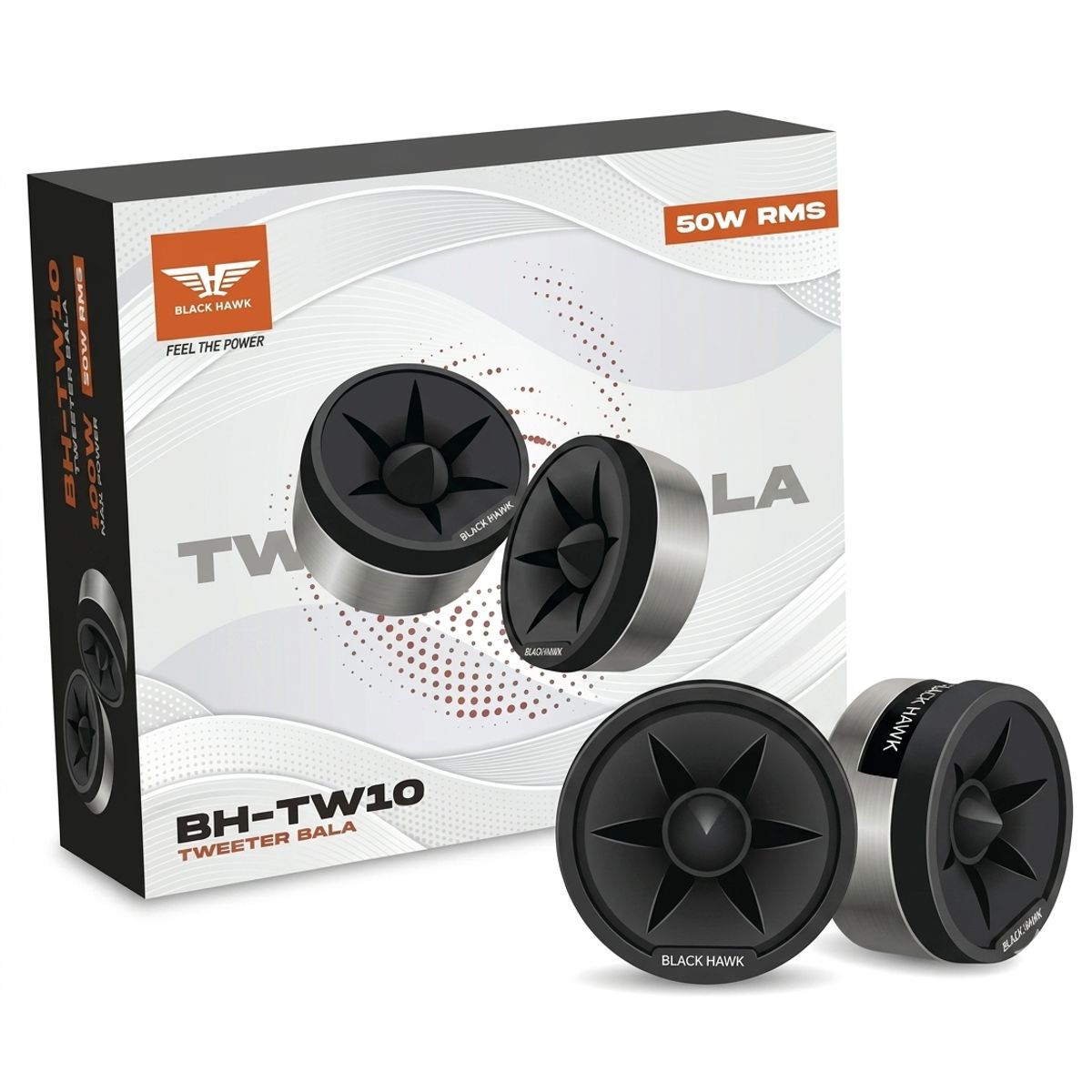 BLACK HAWK - Tweeter Bala Black Hawk 50W RMS Para Auto Par