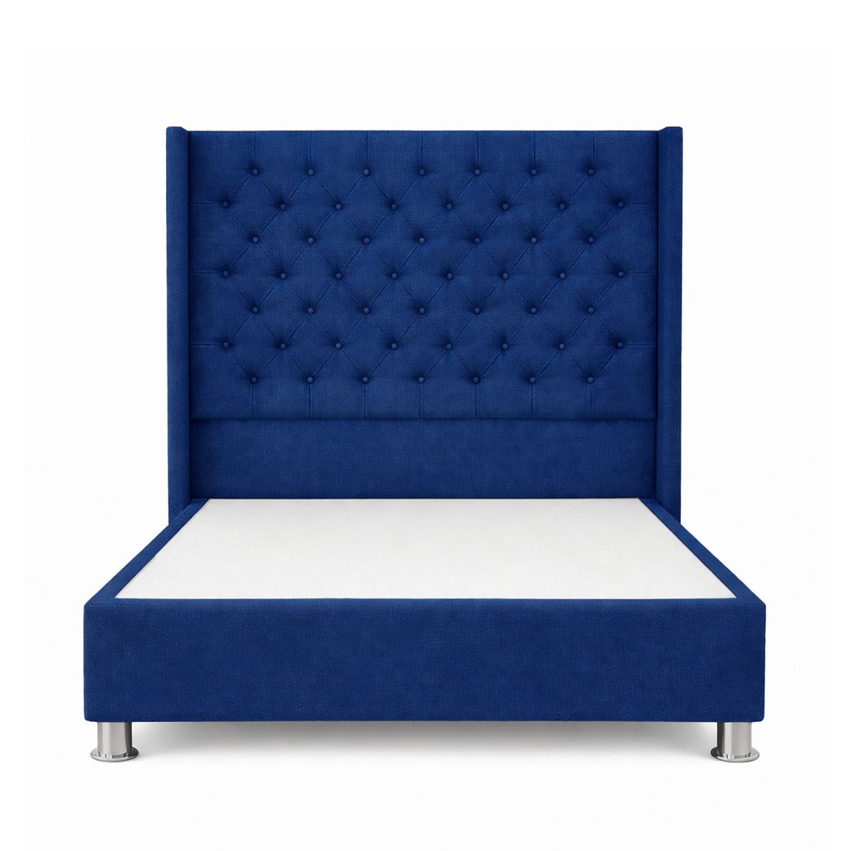 Cama Tapizada Confort Capitoné Cromo Azul 2 Plz, marca GENERICO - Foto Principal