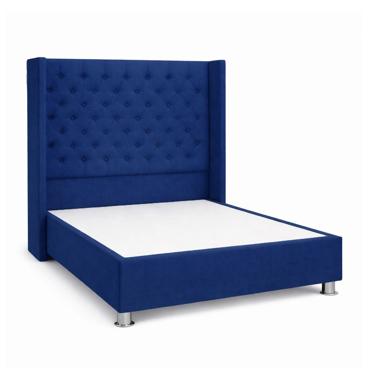 Cama Tapizada Confort Capitoné Cromo Azul 2 Plz, marca GENERICO - Foto 2