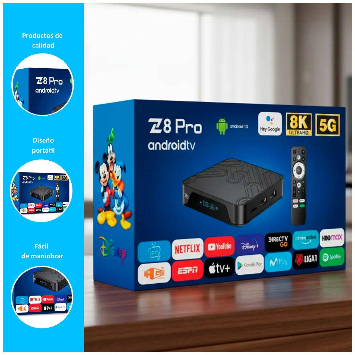 GENERICO - TV Box Z8 Pro 8K Ultra HD - Dispositivo Streaming