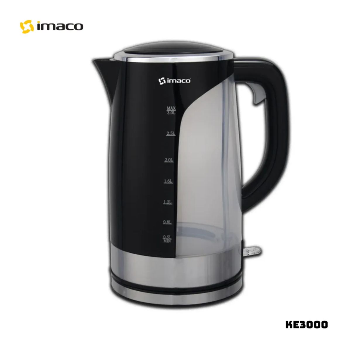 IMACO - Hervidor Imaco Plastico Color Negro Ke3000 3.0L