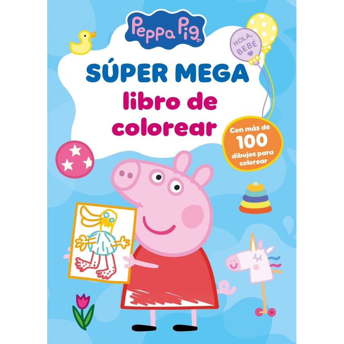 PENGUIN RANDOM HOUSE - Súper mega libro de colorear Peppa Pig. Actividades - Hasbro