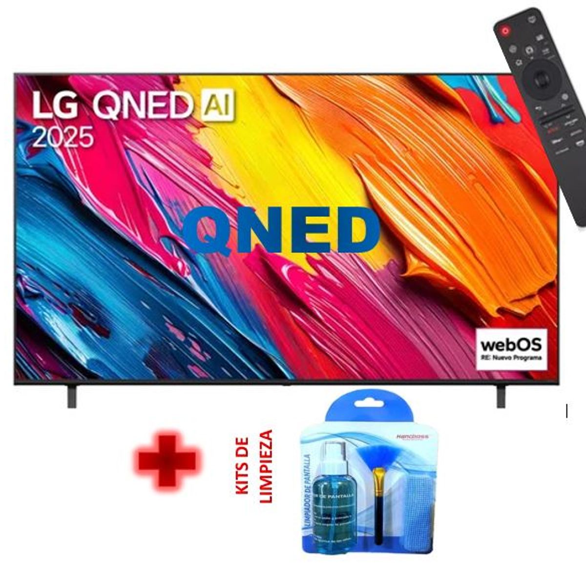 LG - Televisor QNED lg 65 4k ThinQ AI 65QNED70ASA Smart TV 2025+ KIT DE LIMPIEZA