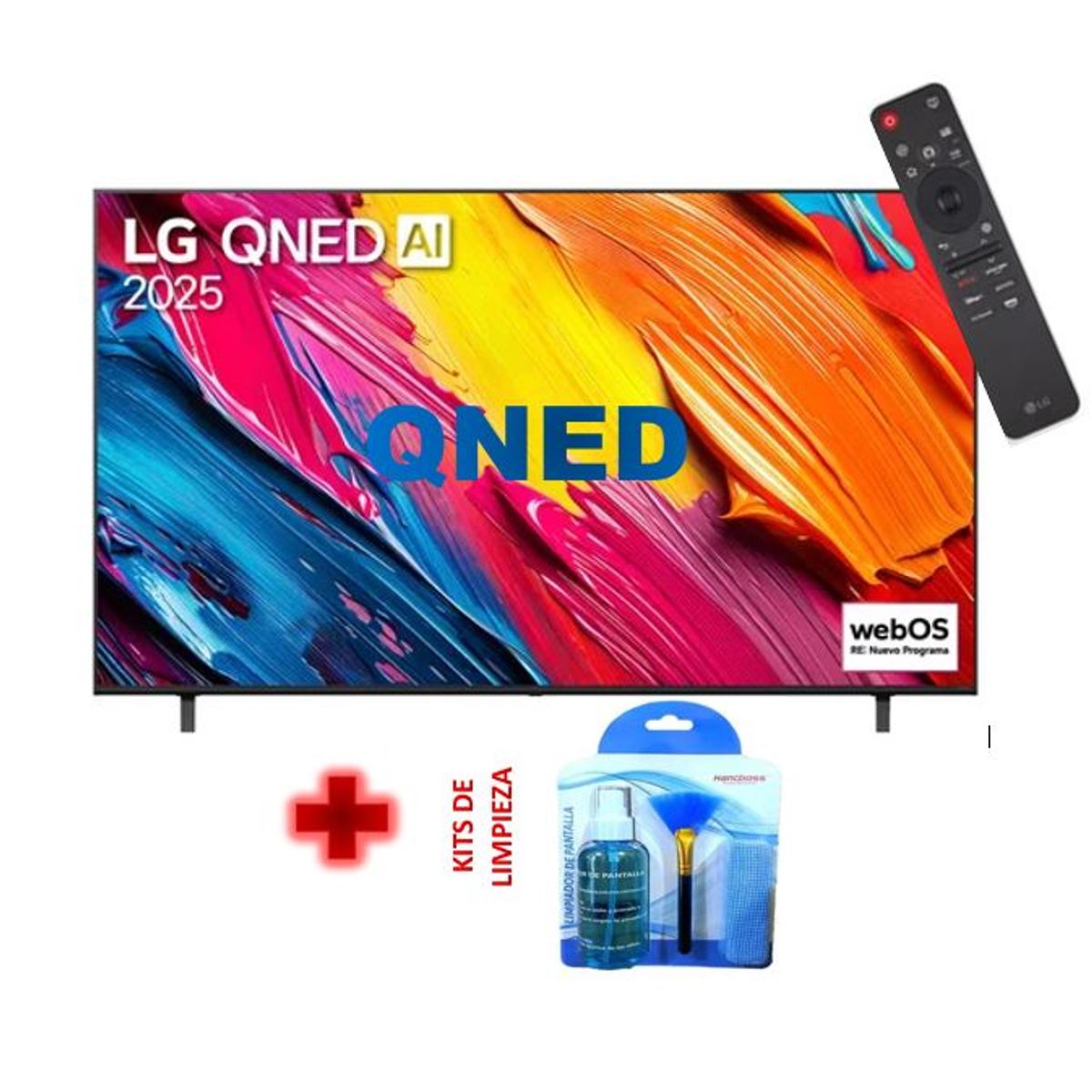 LG - Televisor QNED lg 65 4k ThinQ AI 65QNED70ASA Smart TV 2025+ KIT DE LIMPIEZA