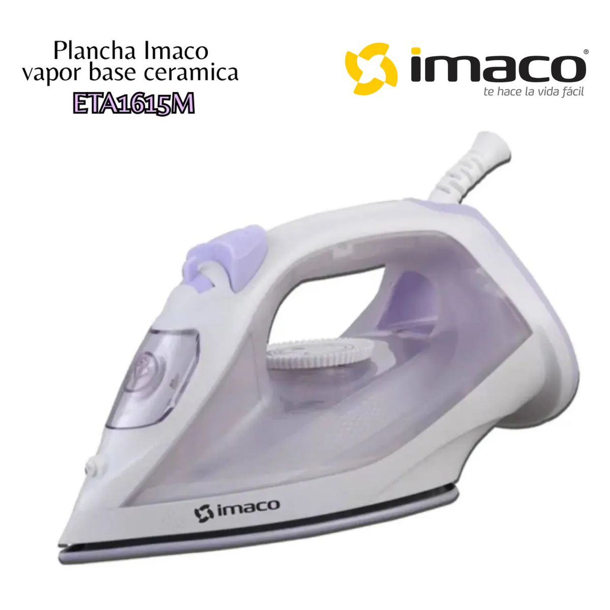 IMACO - Plancha a Vapor 1600W ETA1615M Potencia y Eficiencia