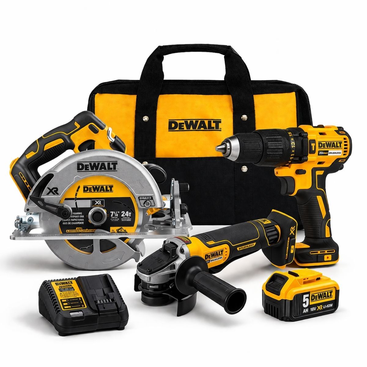 DEWALT - Taladro 1 2 + Esmeril 4 12 + Sierra 7 14 XR Dewalt
