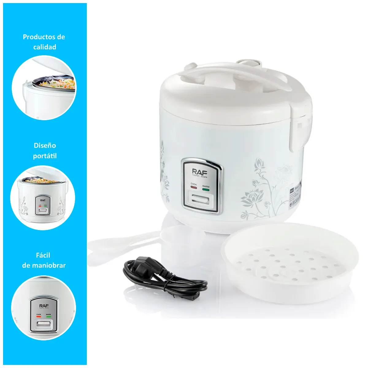 GENERICO - Arrocera Multifuncional 900W de 5L Blanco