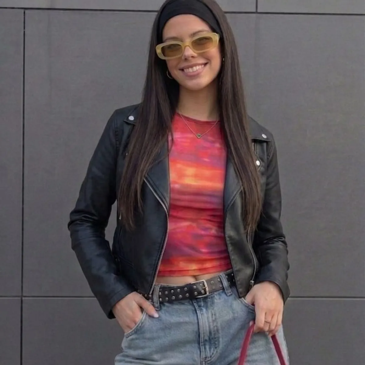 GENERICO - CASACA CUERINA DE TEMPORADA NEGRA DE MUJER