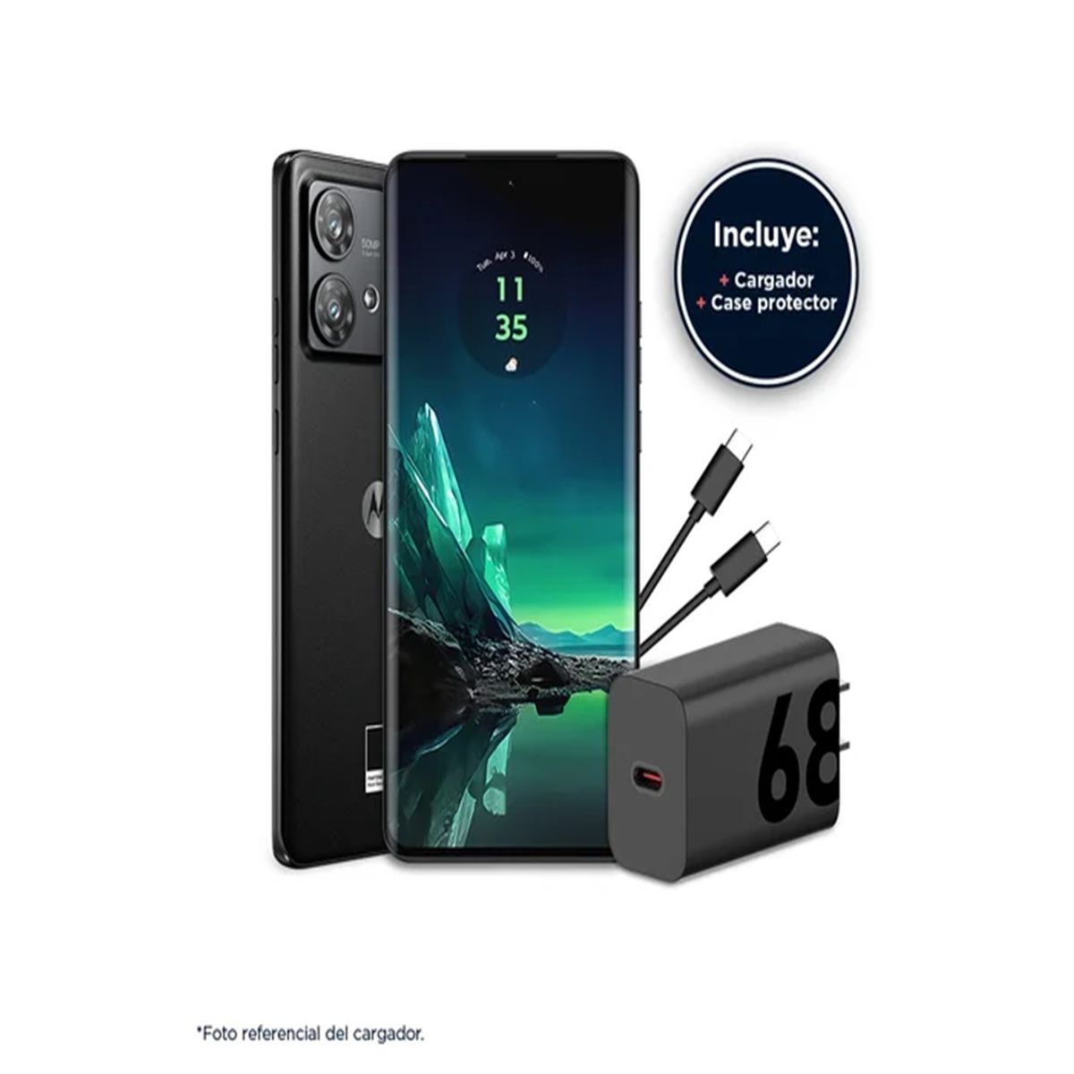 Celular Libre Motorola Moto Edge 40 Neo 6.5" 256GB 8GB RAM Negro, marca MOTOROLA - Foto 2