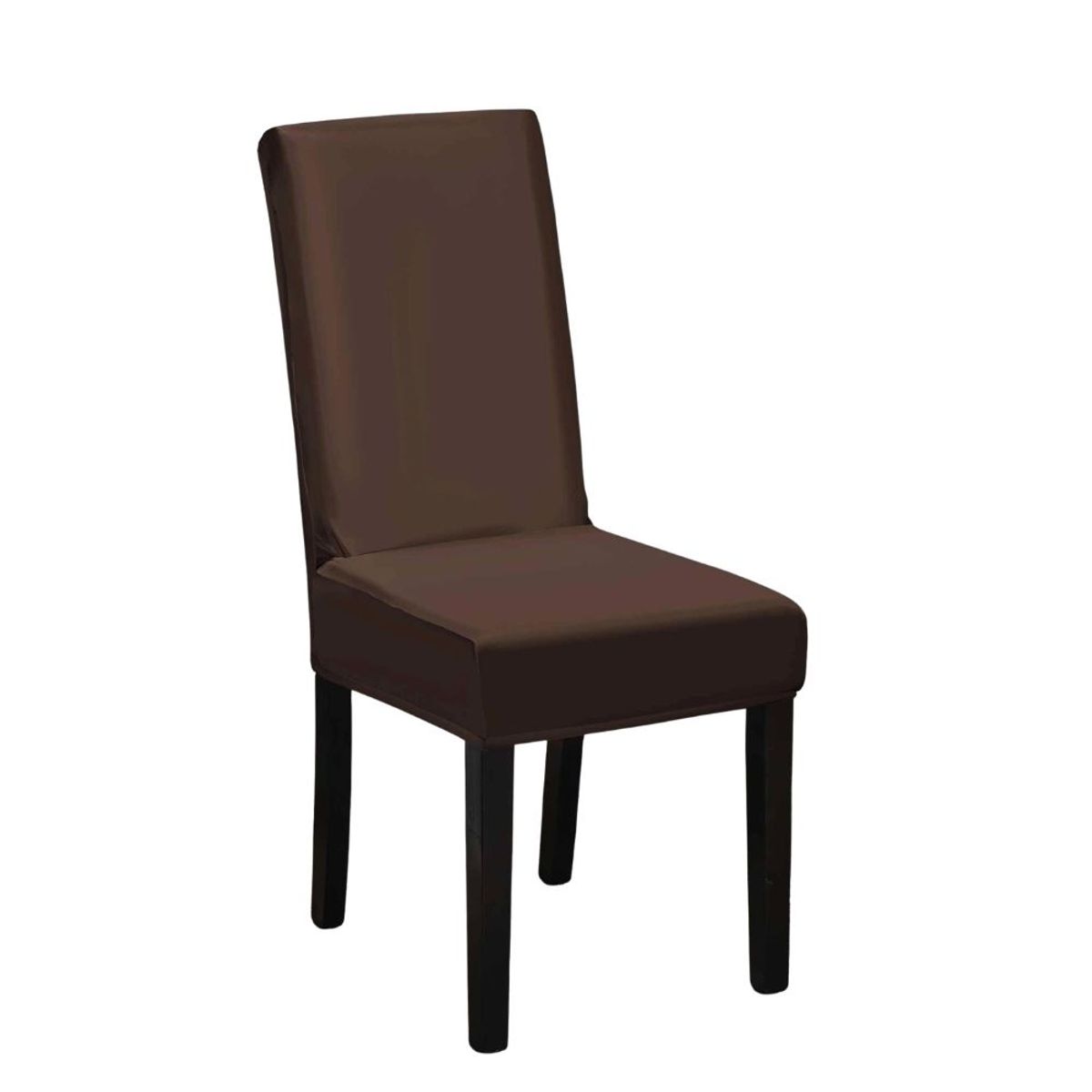 SALA FABULOSA - Funda de silla 8 piezas lycra solid color - CHOCOLATE
