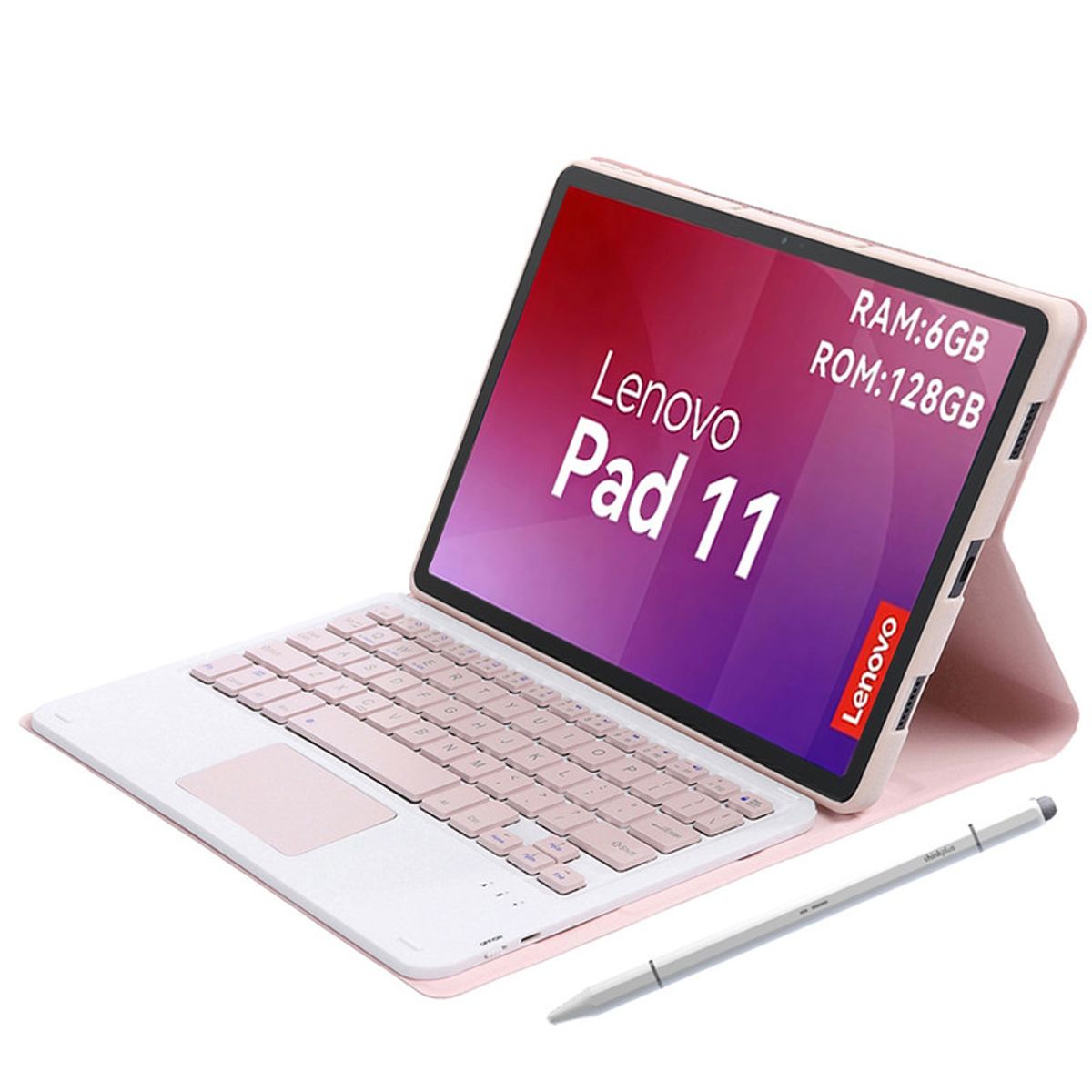 LENOVO - Tablet Lenovo  pad 11 2025 6+128GB  WIFI 2.5K-Gris+Teclado Rosado+Lápiz táctil Lenovo