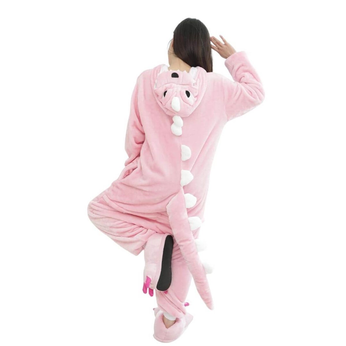 GENERICO - Pijama Dinosario Rosado Onesie Enterizo - Tallas 16 hasta XL