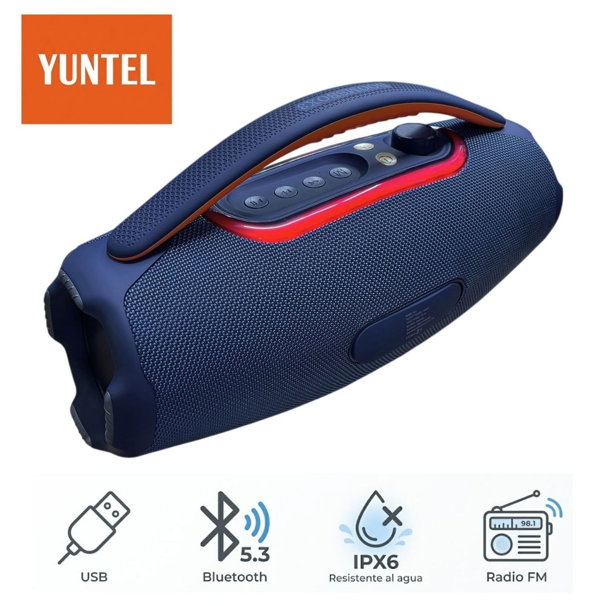 GENERICO - Parlante Great Bass Yuntel YP 082BT USB BT 30 Watts x 2
