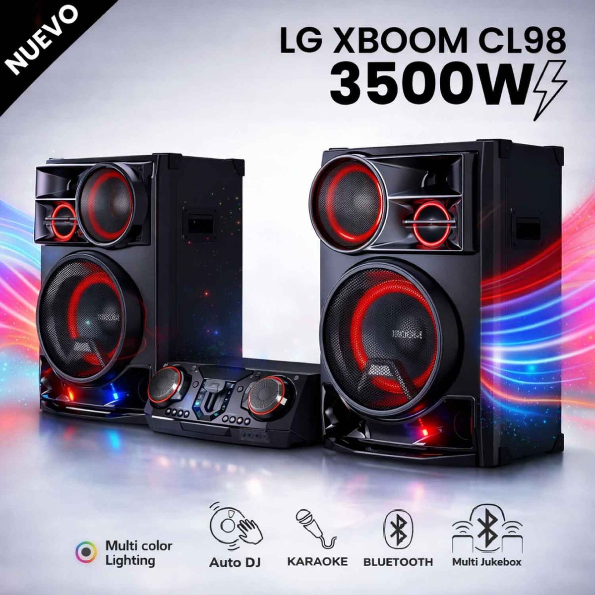 LG - Minicomponente LG XBOOM 3500W Bluetooth Karaoke Star CL98