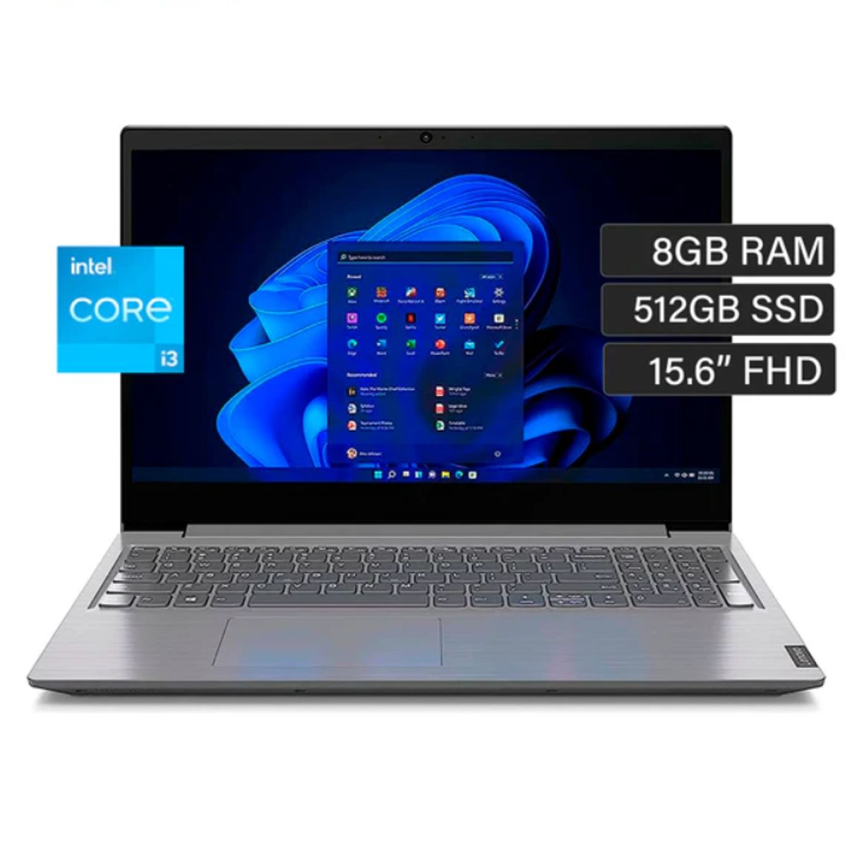 LENOVO - LAPTOP LENOVO V15 INTEL CORE I3 1315U  83A100EMLM  RAM 8GB  SSD 512GB  15.6 FHD