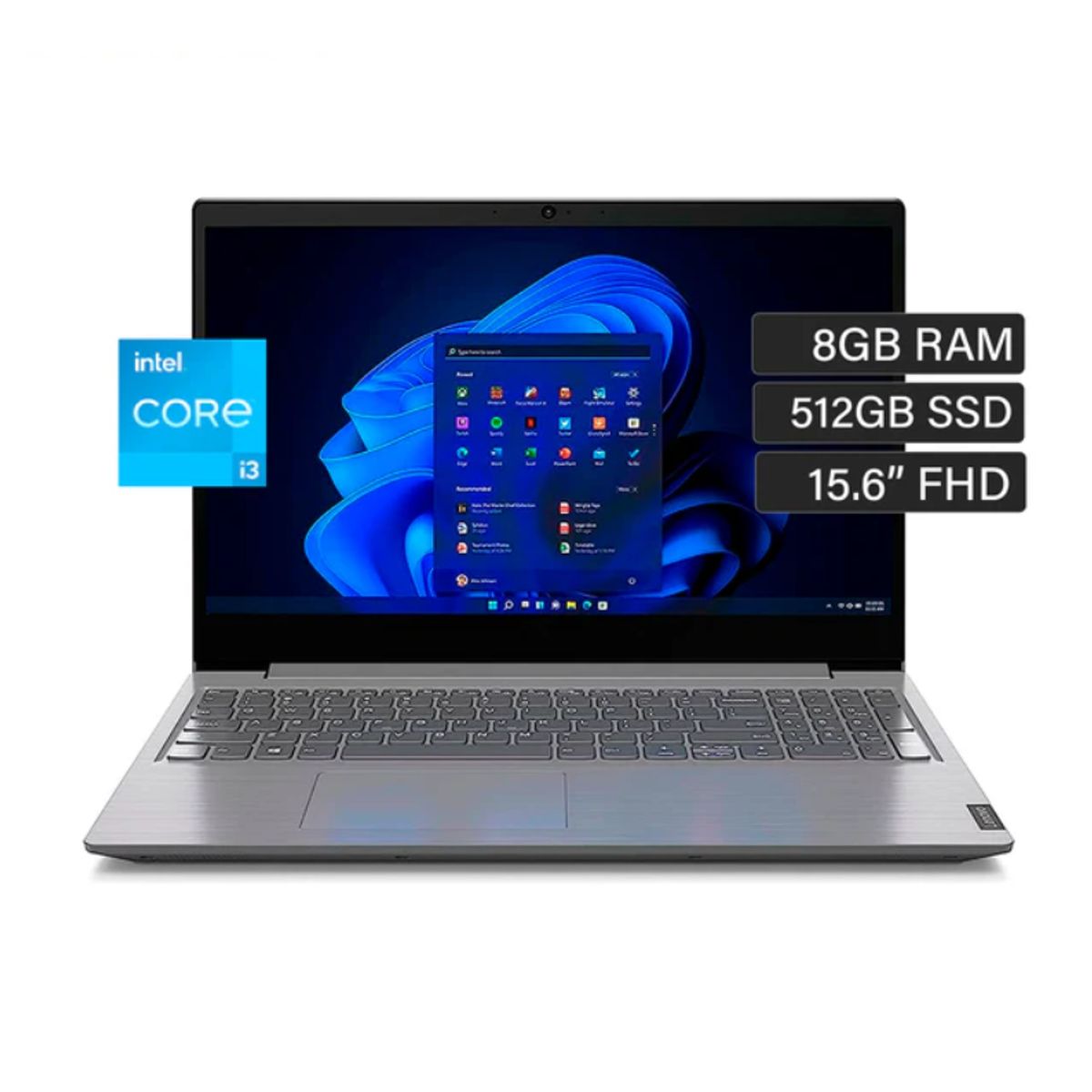 LENOVO - LAPTOP LENOVO V15 INTEL CORE I3 1315U  83A100EMLM  RAM 8GB  SSD 512GB  15.6 FHD
