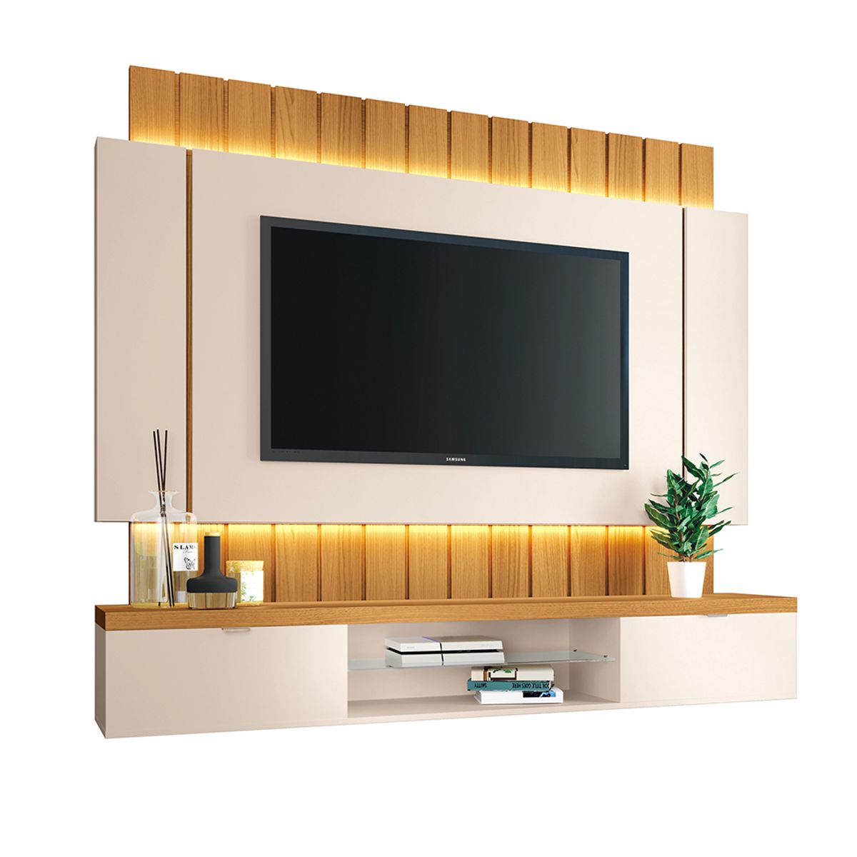 PAZART MUEBLES - CENTRO DE ENTRETENIMIENTO DE TV PANEL BONN OFF WHITE