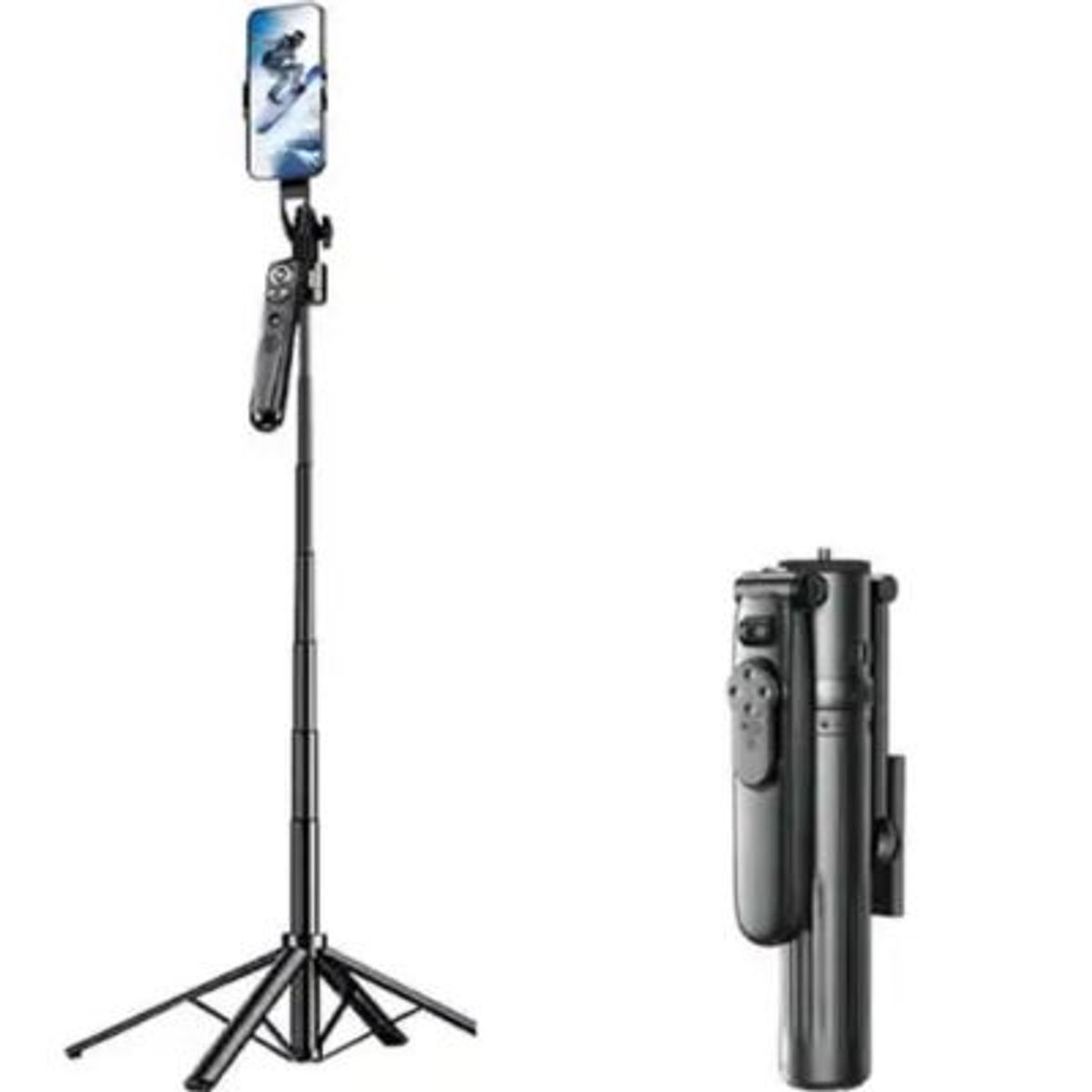 GENERICO - TRIPODE SELFIE STICK CON SEGUIMIENTO FACIAL INTELIGENTE 360° RTAKO