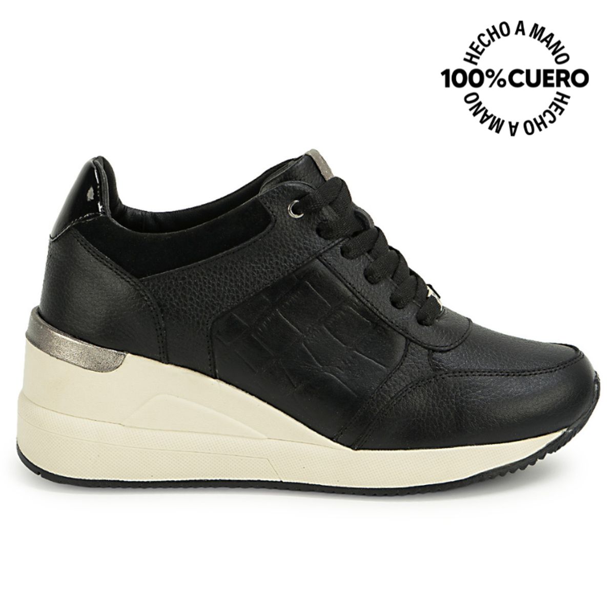 Viale - Zapatilla Basico REC-2605 Negro Viale Cuero