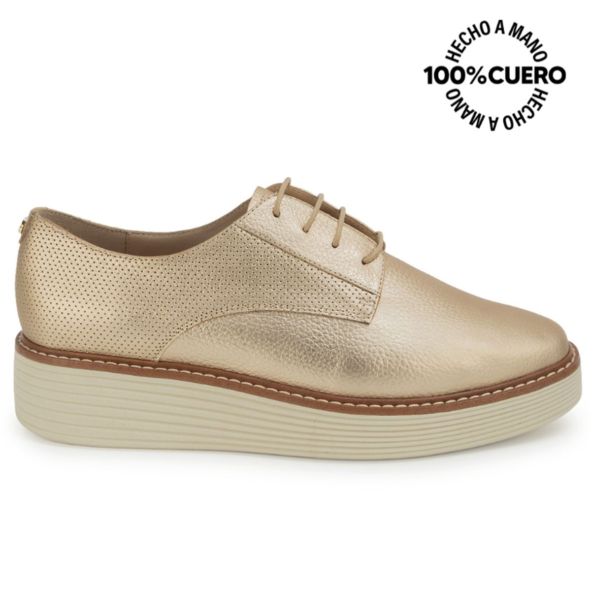 Viale - Zapato Oxford TATI-2631 Champagne Viale Cuero