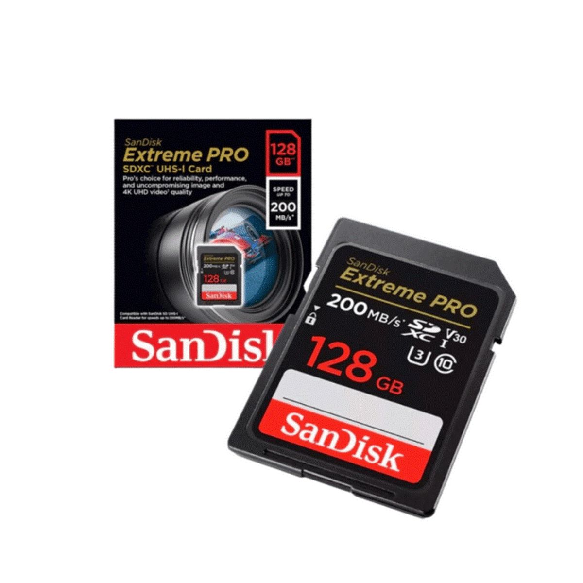SANDISK - SanDisk Extreme PRO 128GB SDXC Tarjeta de Memoria 200MBs